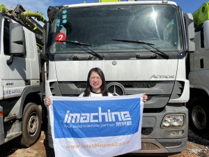 Camion pompe à béton utilisé 56m 2018 ZLJ5440THBBE avec châssis Benz